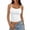 White, variant on Women U-back Tank Top Built-in Padded Bra Seamless Stretch Inner Outer Wear Z02 Pink One Size