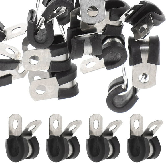EcoNesxp 20pcs stainless steel cable clamps pipe hanger cable clamps20pcs stainless steel cable clamps cable clamps wire clamps cable clamps flexible cable tie pipe hanger cable clamps wire clamps