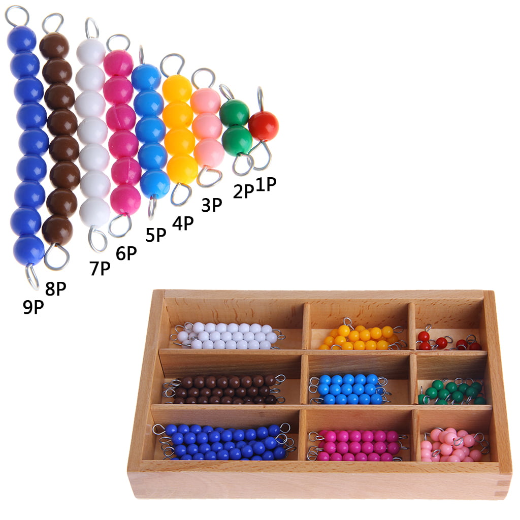 Montessori Math Materials Beads Game for Early Preschool Learning Family Toy 