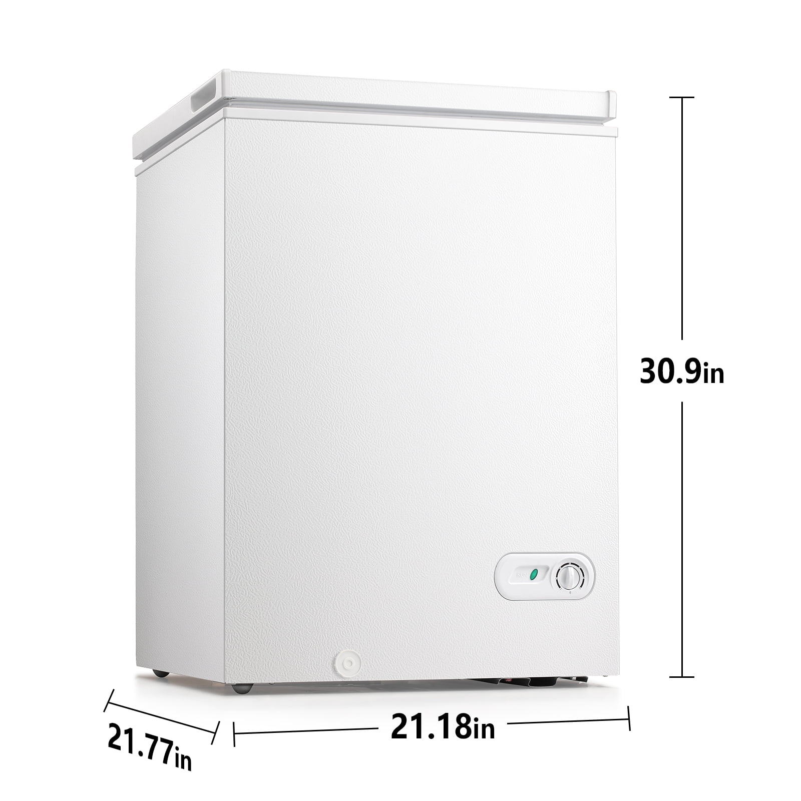 Moifoi 3.5 Cu.ft Chest Freezer w/ Removable Storage Basket & Top Open Door, Energy Saving, White