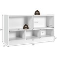 thumbnail image 3 of SLSRFD 5 Cube Bookcase, 2-Tier Wooden Storage Organizer, Modern Open Bookshelf Display Cabinet for Living Room, Bedroom, Hallway, Kids' Playroom, 44"x12"x24"(White), 3 of 9