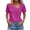 Z41 Hot Pink, variant on Landzoo Women'S Tees Solid Color Short Sleeve Slash Neck T Shirt Summer Quick Dry Women Shirt Size L Blue