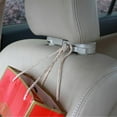 thumbnail image 3 of Walbest 1 Pack Car Seat Hook, Universal Invisible Car Seat Headrest Mount Double Hook Sundries Bag Hanger - Black, 3 of 6