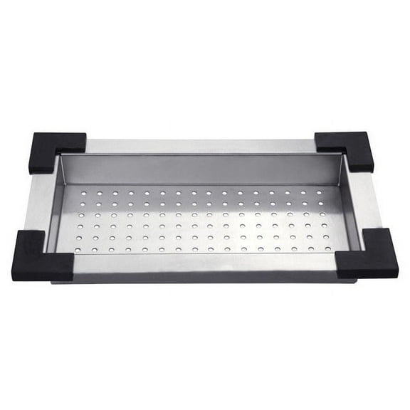 Kraus Stainless Steel Colander, 17 1/2" x 9 1/2" x 2 1/4", CS-2