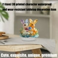 thumbnail image 4 of Acrylic Bunnies/Angel Statues Desk Decorative Figurine Lovely Figurine Sculptures for Home Office Table Ornament, 4 of 9