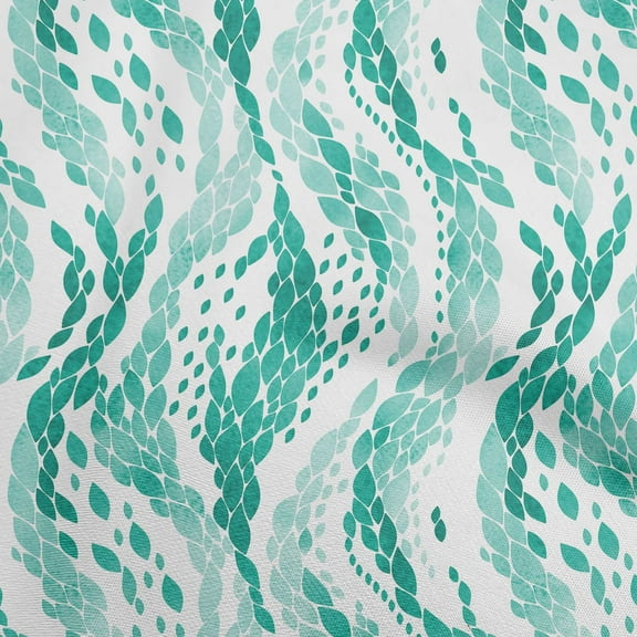 oneOone Viscose Jersey Turquoise Green Fabric Abstract Sewing Fabric By The Yard Printed Diy Clothing Sewing Supplies 60 Inch Wide