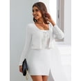 thumbnail image 5 of Cardigan de Mujer a.Jesdani con Lazo Frontal en Punto Acanalado Blanco M, 5 of 5