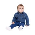 thumbnail image 2 of Wonder Nation Baby Girls Denim Jacket with Long Sleeves, Sizes 0/3M-24M, 2 of 7