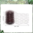 thumbnail image 2 of Chicken Wire, 4 x 118 Inch Iron Mesh Netting Floral Wire Plant Cage, Coffee, 2 of 6