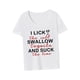thumbnail image 1 of Camiseta de manga corta para mujer, camiseta sencilla con cuello redondo para deportes, viajes de oficina, regalo del día de San Valentín M, 1 of 8