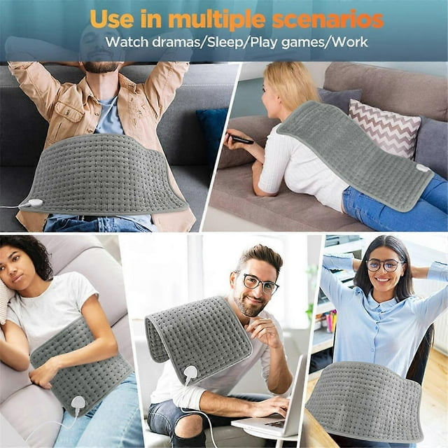 Heating Pad for Back Electric Heating Pad for Period Cramps Shoulder Pain Relief 10Heating Levels 4Gears Timing EU Plug