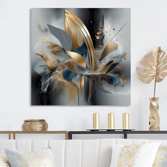 Designart "Marble Abstraction in Soft Colors II" Abstract Marble Metal Wall Decor