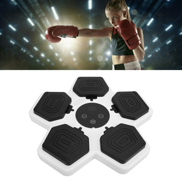 Machine de Boxe Musicale pour Enfants Entraînement Physique Interactive Cible de Frappe Musicale Intelligente Machine de Frappe Murale pour Intérieur Maison