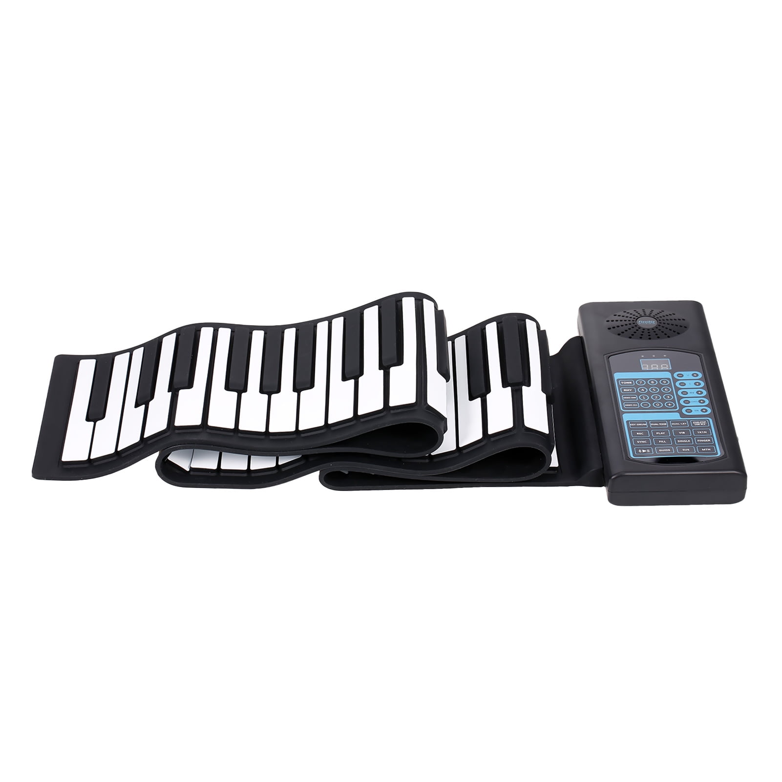 88-Key Hand-Rolled Piano Beginner Piano Electronic Piano Portable Keyboard Silicone Soft Piano Built-In Lithium Battery For Continuous Use Up To 6 Hours Stereo Dual Speakers 