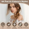 thumbnail image 5 of 48 Pcs Boho Hair Ties, Cute Rubber Bands No Hair Damage, Elastic Hair Tie Bracelets for Thick, Thin, Braiding Hair, Ponytail, for Women Girls Hair Accessories, 5 of 7