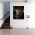 thumbnail image 5 of Jungle Jaguar Drinking Pond Mirror Reflection Canvas Wall Art,Dappled Tiger Ornament Pictures fit Passage Parlor Condo Interior Ready to Hang-36"L x 24"W, 5 of 10