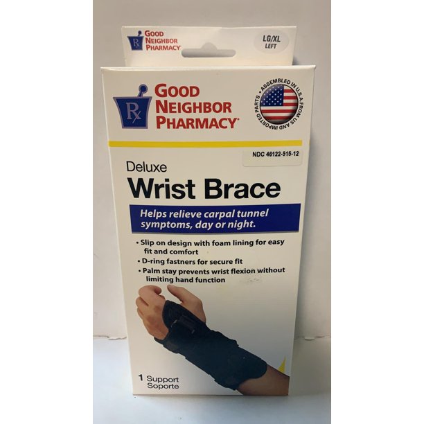 Good Neighbor Pharmacy Deluxe Wrist Brace, LEFT LG/XL