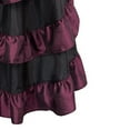 thumbnail image 4 of VUPSGEZ Women Middle Ages Ruffles Patchwork Irregular Vintage Cupcake Ankle-Length Skirt (Wine Red,XXXXL), 4 of 7