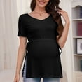 thumbnail image 3 of Bearsland Women's Maternity Shirt Casual Tops Side Split Pullovers Pregnancy Clothes, 3 of 8