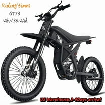 RIDING'TIME E-TrailX Electric Dirt Bike for Adults 2400W Motor 48V 36.4Ah Battery 37MPH All-Terrain UL2849