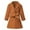 Coffee, variant on Mercatoo Girls Dress Coat Lapel Wool Blend Long Winter Jackets with Pockets&Belt Kids Mid-Long Notch Buttoned Outwear