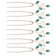 thumbnail image 5 of 6pcs Elegant U Shaped Wedding Hairpins with Rhinestone and Pearl Accents for Bridal Hairstyles, Suitable for Weddings, Birthdays, and Special, 5 of 5