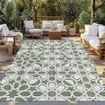 thumbnail image 2 of Sage Green Outdoor Rug for Patio/Deck/Porch, Non-Slip Large Area Rug 6 x 9 Ft, Retro Abstract Morocco Geometric Texture Indoor Outdoor Rugs Washable Area Rugs, Reversible Camping Rug Carpet Runner, 2 of 8