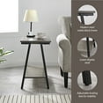 thumbnail image 6 of Leick Furniture Empiria Wood and Metal Narrow End Table with Shelf, Gray/Matte Black, 6 of 20