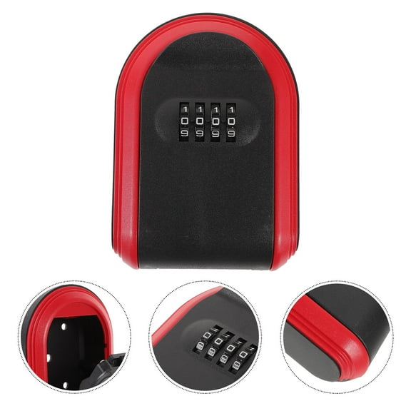 Clispeed Outdoor Key Lock Box Red Small Sturdy Security Safe for e Keys