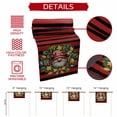 thumbnail image 5 of Table Runner 36 Inch Long - Christmas Santa Dwarf WreathDecorative Table Scarf,Classic Red Black StripesDining Table Runners for Wedding Party Kitchen Dining Tables, 5 of 9