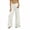 White, variant on Women's High Waist Wide Leg Pants With Ruffle Hem Casual Loose Flared Trousers With Pockets