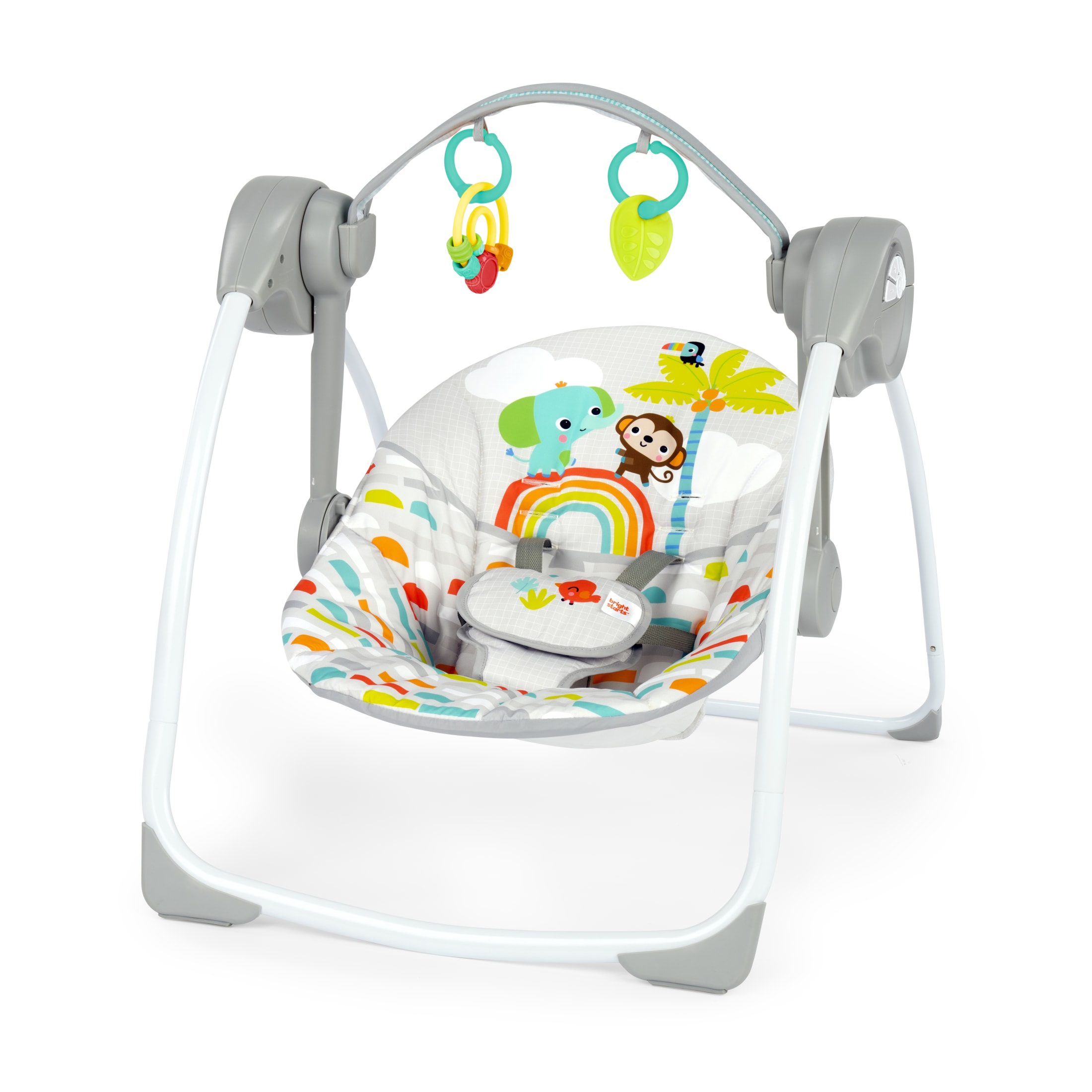 Bright Starts Playful Paradise Portable Baby Swing with Toys