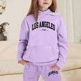 thumbnail image 2 of Gaexia Sweatsuits for Boys Boys Sweatsuit Set Sweatpants Hoodie Set Fall Outfits Regular Fit Hoodie Sets 2 Pieces Boys Tracksuit Back To School Clothes for Teen Boys,Purple,1-2 Years, 2 of 4
