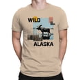 thumbnail image 2 of Majestic Wild Alaska Moose Scene Men's Natural T-shirt, 2 of 3