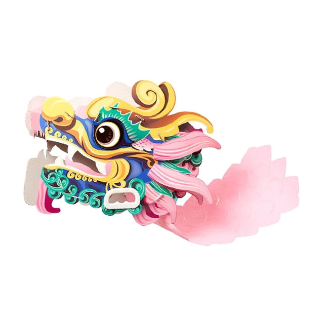 Material de bricolaje BLESIY Dragón de papel rosa