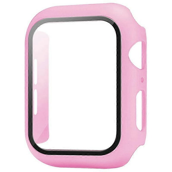 PinkCase Compatible with Apple Watch 44MM, 2 in 1 Protection PC Hardening Case and HD Tempered Glass Film for iwatch 44MM Accessory Screen Protector f