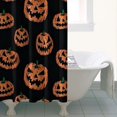 thumbnail image 4 of Halloween Spooky Pumpkins Pattern Shower Curtain 36"x72" ,Bathroom Decorative Shower Curtains Set with 12 Hooks,Modern Waterproof Washable Shower Curtain, 4 of 6