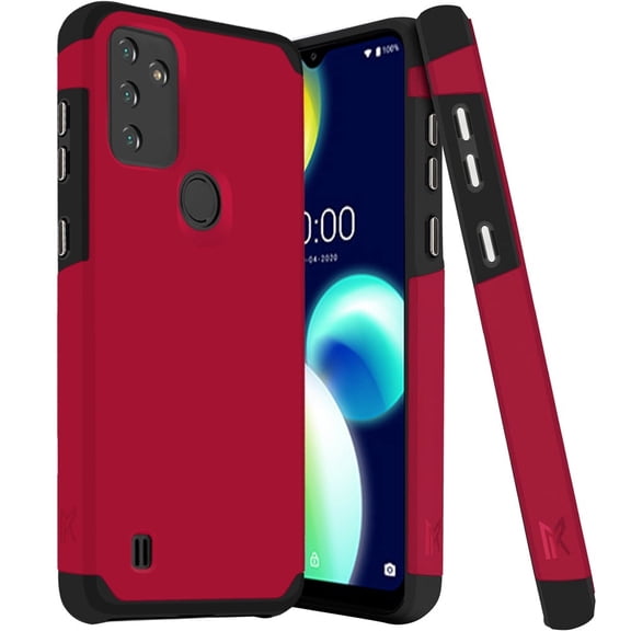 For Wiko Voix / Tinno U616AT Shockproof Cover Phone Case Tempered Glass - mk Dark Pink