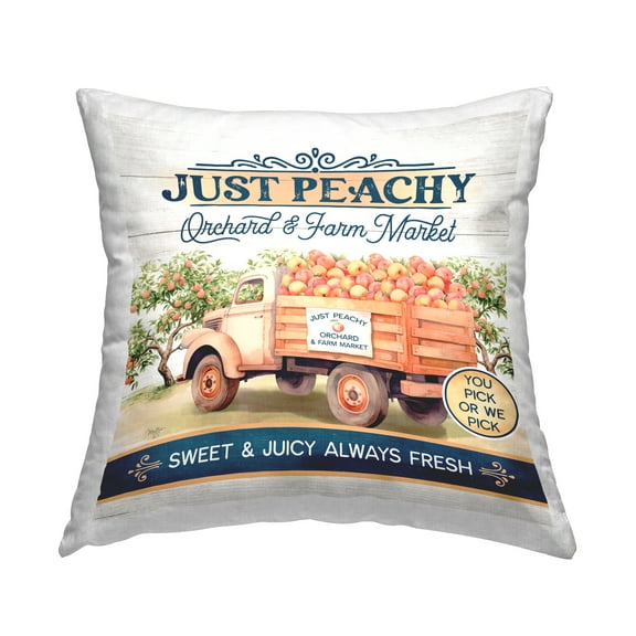 Stupell Industries Just Peachy Orchard Decorative Printed Throw Pillow Design by Mollie B..