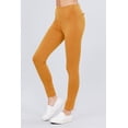 thumbnail image 3 of Saronite Basics Full Length Ponte Pants, Deep Mustard (Women's), 3 of 4