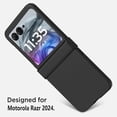 thumbnail image 3 of Funda KEKBOXQ para Motorola Razr 2024, Carcasa para Moto Razr 2024 5G con [Protección de Bisagra][Protector de Pantalla Frontal], Bumper Rígido Slim-Fit de PC Antigolpes para Razr 50 2024, Blanco, 3 of 7