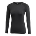 thumbnail image 1 of Guardurnaity Camiseta con cuello redondo, ropa interior térmica básica, camisetas cálidas de manga larga, camiseta transpirable, ropa térmica Prendas para la parte del cuerpo Negro L, 1 of 6