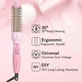 thumbnail image 5 of Sea-Maid 1.25 inch Curling Iron Brush 11/4 inch Thermal Brush Dual Voltage Curling Iron for Traveling on Long, Medium Hair,Pink, 5 of 6