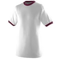 thumbnail image 1 of Ringer T-Shirt S White/Maroon, 1 of 2