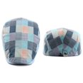 thumbnail image 3 of Chapeaux Mode Hommes Femmes Plaid Coton Chapeau Newsboy Béret Réglable avec Visière, 3 of 6