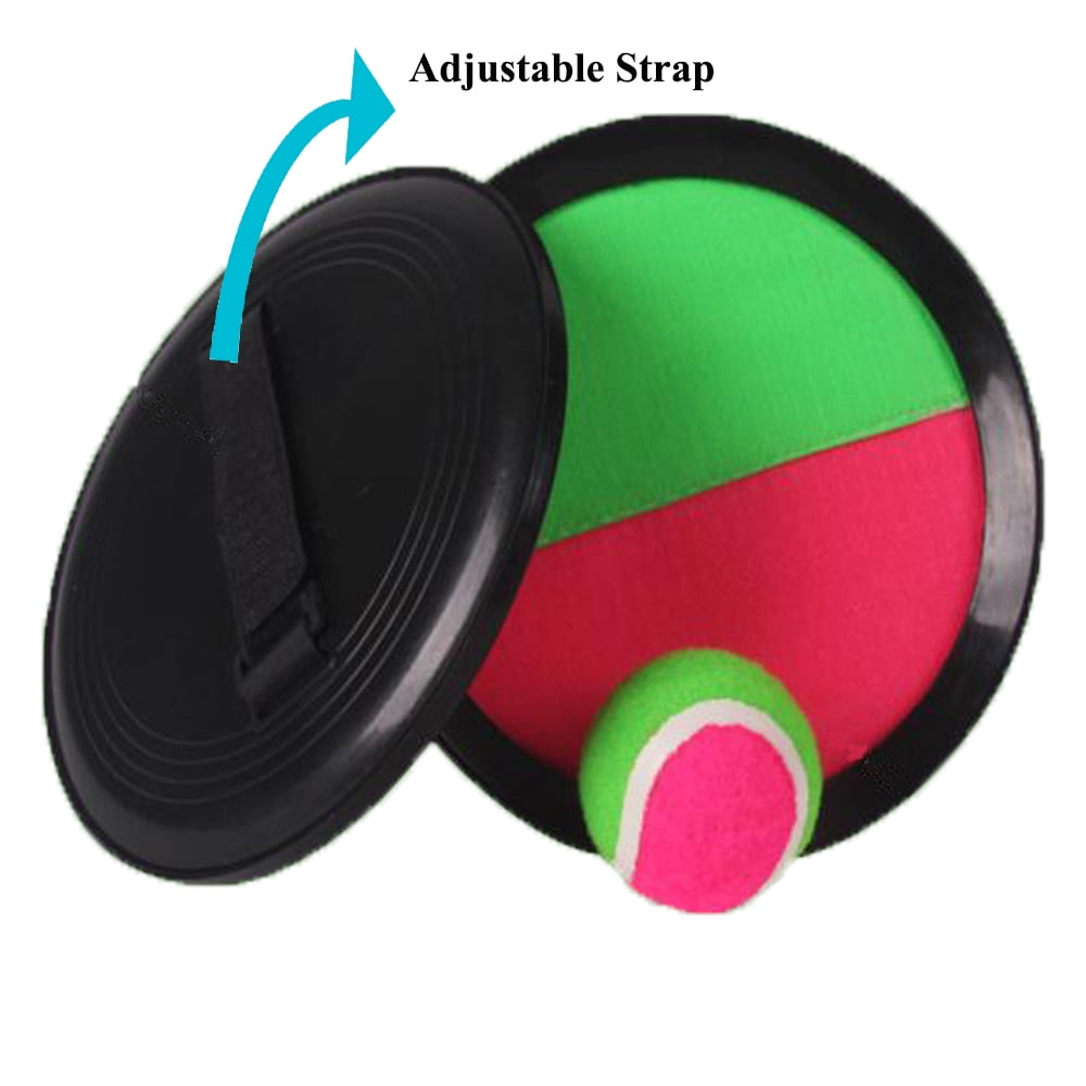 Velcro Paddle Ball Catch Set - Self-Stick Disc Paddles and Toss Ball Sport  Game - Equally Suitable Game for Kids & Adults, Outdoor or Indoor - Each  Set Includes 2 Paddles and