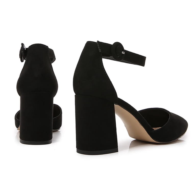 Aisicoo Women's High Wedge Platform Sandals - Cross-Strap Buckle, Round Toe, 3.9 Inch Heels, Wedding & Dressy