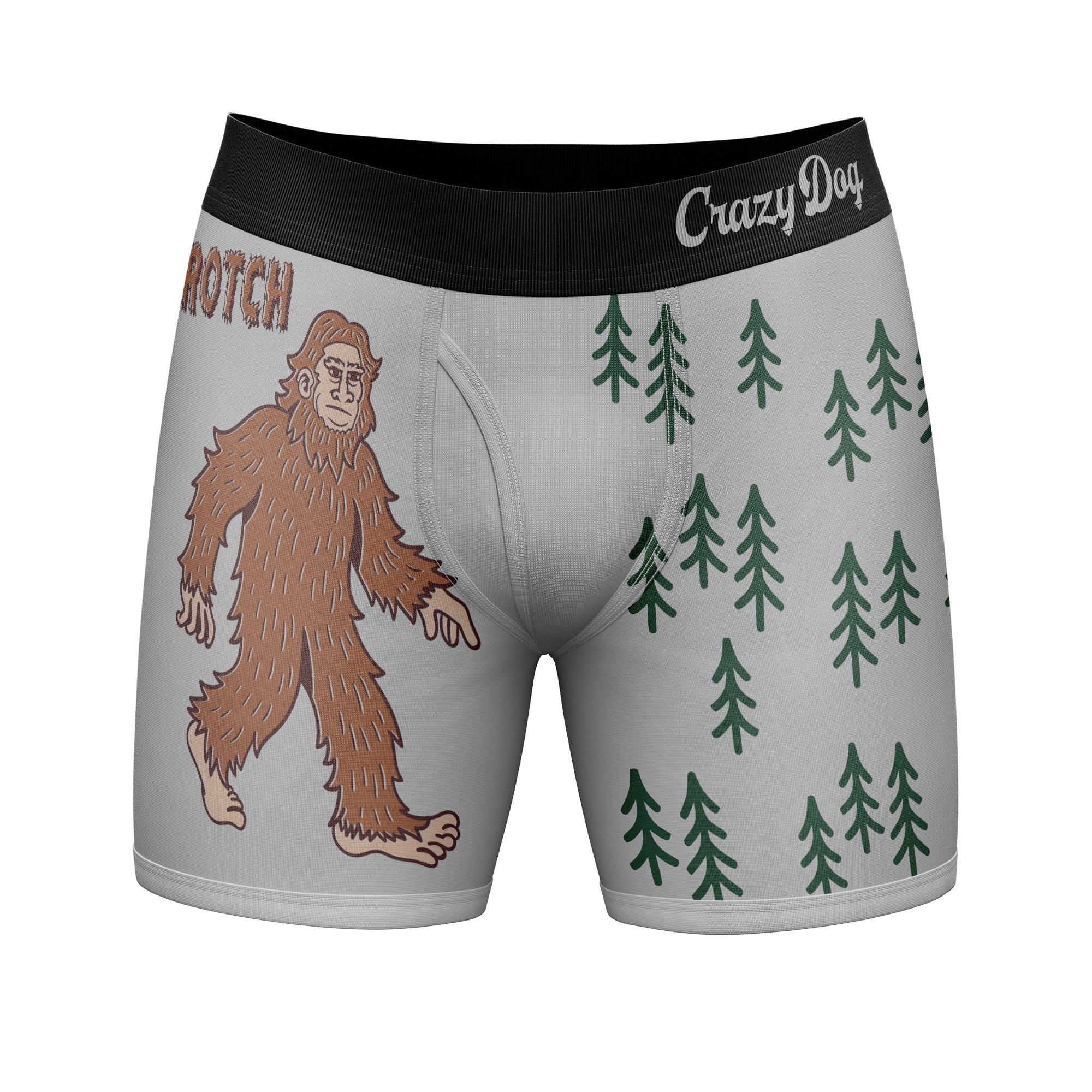 Mens Sascrotch Boxer Briefs Funny Saying Big Foot Joke Graphic Novelty