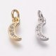 thumbnail image 1 of 5 colgantes de latón con forma de luna y circonita cúbica, accesorios de joyería, adornos colgantes., 1 of 3