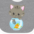 thumbnail image 4 of Inktastic Cute Cat, Little Cat, Kitty, Kitten, Fish Bowl Girls Baby Bib, 4 of 4